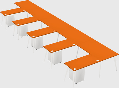 Modern l-shaped office desk