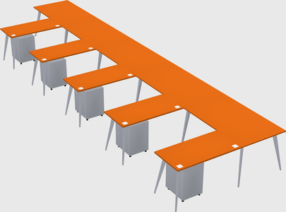 Modern l-shaped office desk
