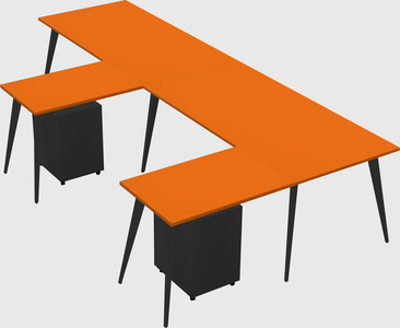 Modern l-shaped office desk