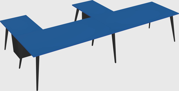 Modern l-shaped office desk