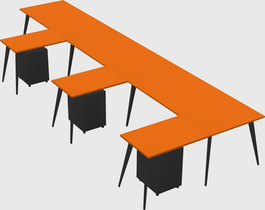 Modern l-shaped office desk