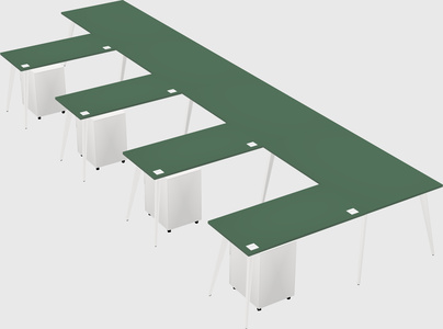 Modern l-shaped office desk