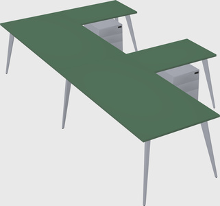 Modern l-shaped office desk