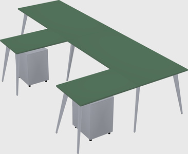 Modern l-shaped office desk