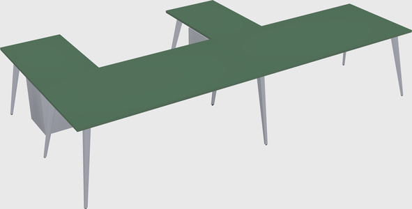 Modern l-shaped office desk