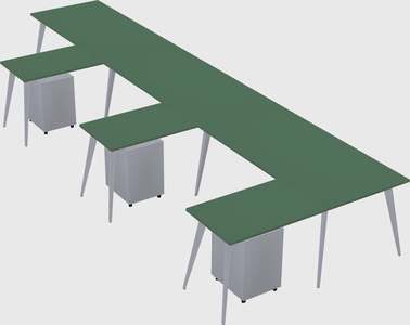 Modern l-shaped office desk
