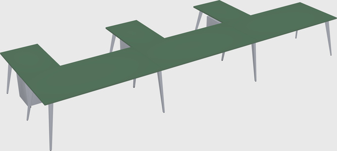 Modern l-shaped office desk