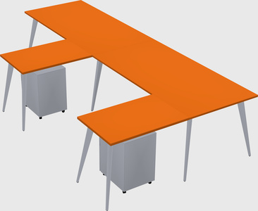 Modern l-shaped office desk