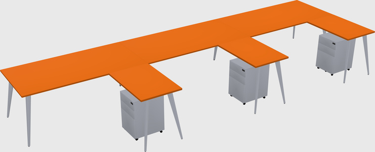 Modern L-shaped Office Desk