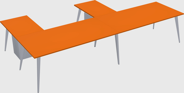 Modern l-shaped office desk