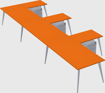Modern l-shaped office desk