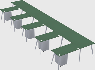 Modern l-shaped office desk