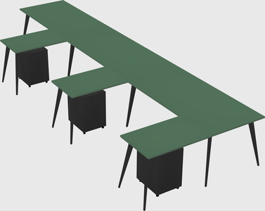 Modern l-shaped office desk