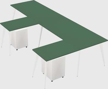 Modern l-shaped office desk