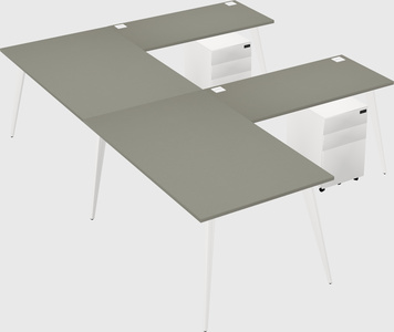 Modern l-shaped office desk