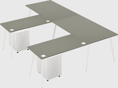 Modern l-shaped office desk