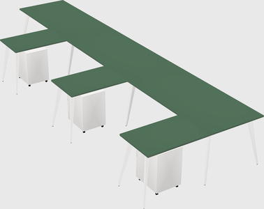 Modern l-shaped office desk