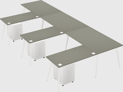 Modern l-shaped office desk