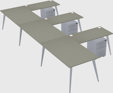 Modern l-shaped office desk