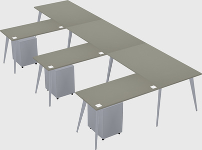 Modern l-shaped office desk