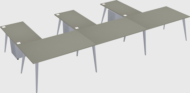 Modern l-shaped office desk