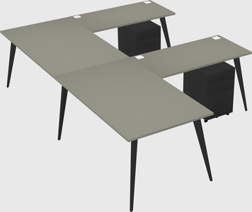 Modern l-shaped office desk
