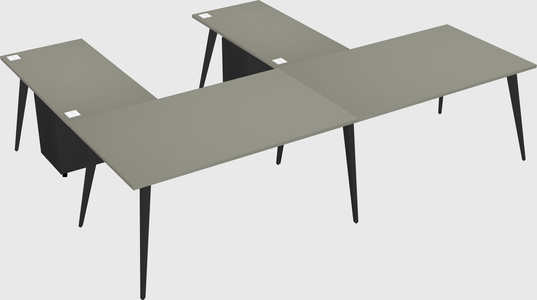 Modern l-shaped office desk