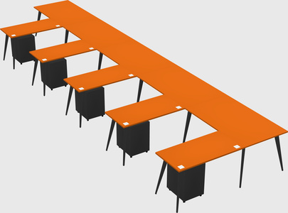 Modern l-shaped office desk
