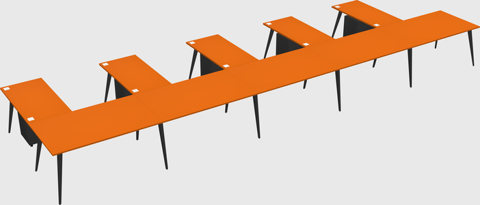 Modern l-shaped office desk