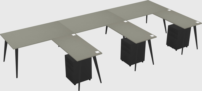 Modern L-shaped Office Desk