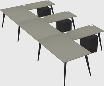Modern l-shaped office desk