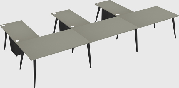 Modern l-shaped office desk