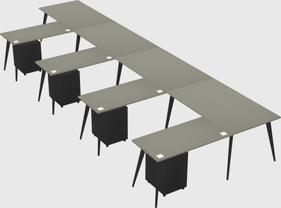Modern l-shaped office desk