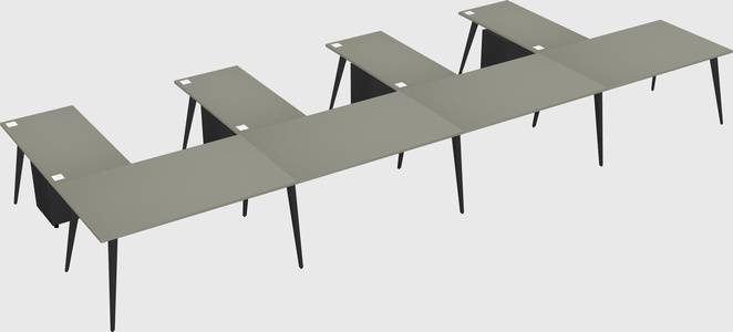Modern l-shaped office desk