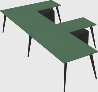 Modern l-shaped office desk