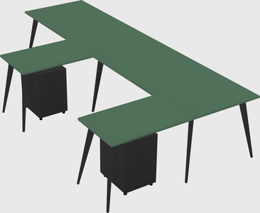 Modern l-shaped office desk