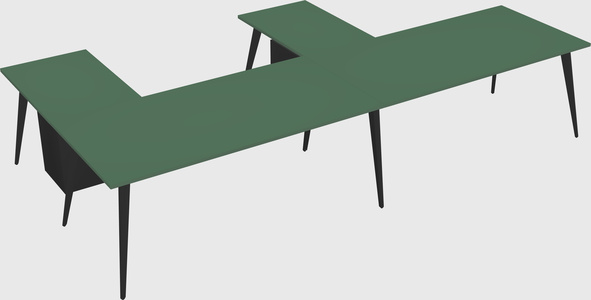 Modern l-shaped office desk