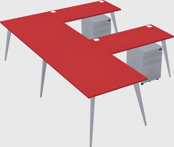 Modern l-shaped office desk