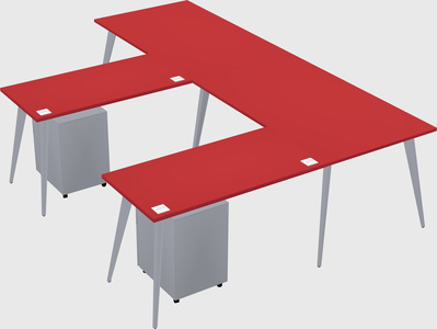 Modern l-shaped office desk