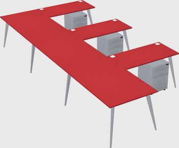 Modern l-shaped office desk