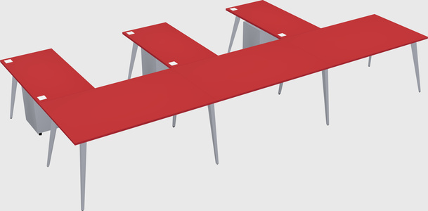 Modern l-shaped office desk