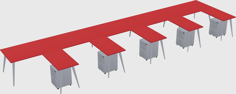 Modern l-shaped office desk