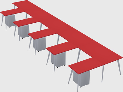 Modern l-shaped office desk