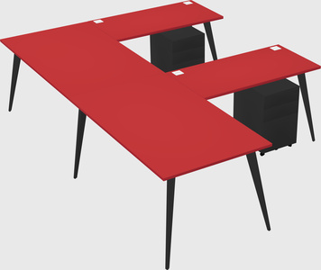 Modern l-shaped office desk
