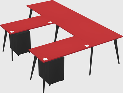 Modern l-shaped office desk