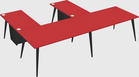 Modern l-shaped office desk