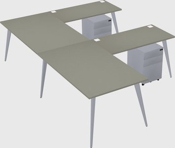 Modern l-shaped office desk