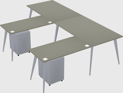 Modern l-shaped office desk