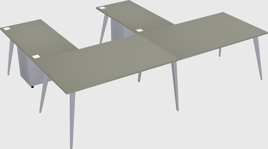 Modern l-shaped office desk