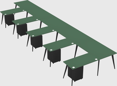 Modern l-shaped office desk